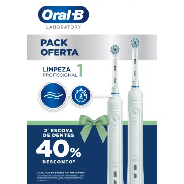 Oral-B Pack Oferta Escova Elétrica Limpeza Profissional 1 40% De Desconto na 2ª Escova